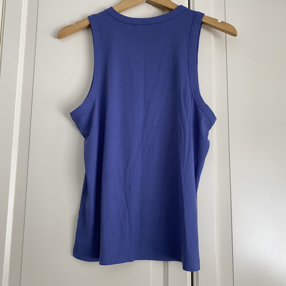 Reitmans Blue Ribbed Tank Top - Picture 3 of 4
